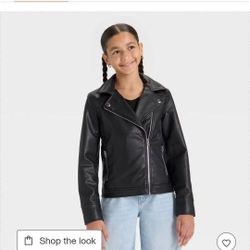 Art Class Faux Leather Jacket Size 10/12 Large