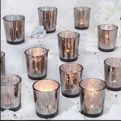 Silver votive candle holders (24 pack)