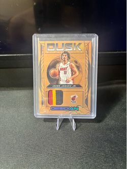 Jaime Jaquez Obsidian Game Used 3 Color Patch /60