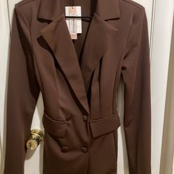 Woman’s v neck mini blazer dress size small