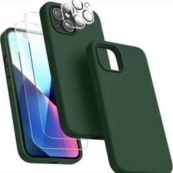 iPhone 13 Mini Case With 2 Screen Protector + Camera Lens Protector | Silicon 5 in 1 Case