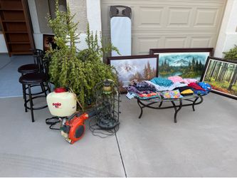 Garage sale - multiple tools and household items