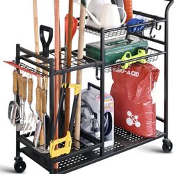 Garden Tool Organizer With Wheels