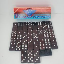 Vintage Magna Dominoes NO.225 Double Six Set Original Box  Made In  USA 