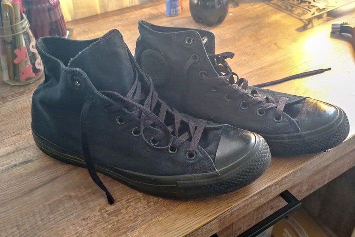 Size 12 REAL CONVERSE CHUCK TAYLORS RETAILS FOR $59.99