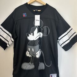 Mickey Disney X Neff Jersey Black White Crop Size Large 
