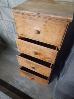 Narrow wood dresser
