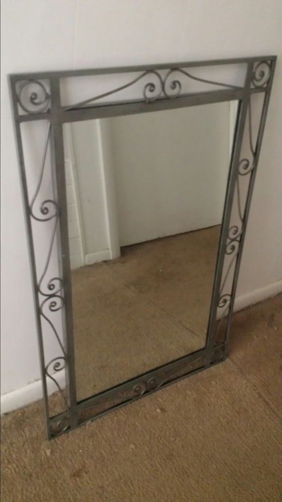 XL Vintage Iron Decorative Mirror