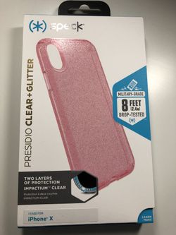 iPhone X Speck glitter case