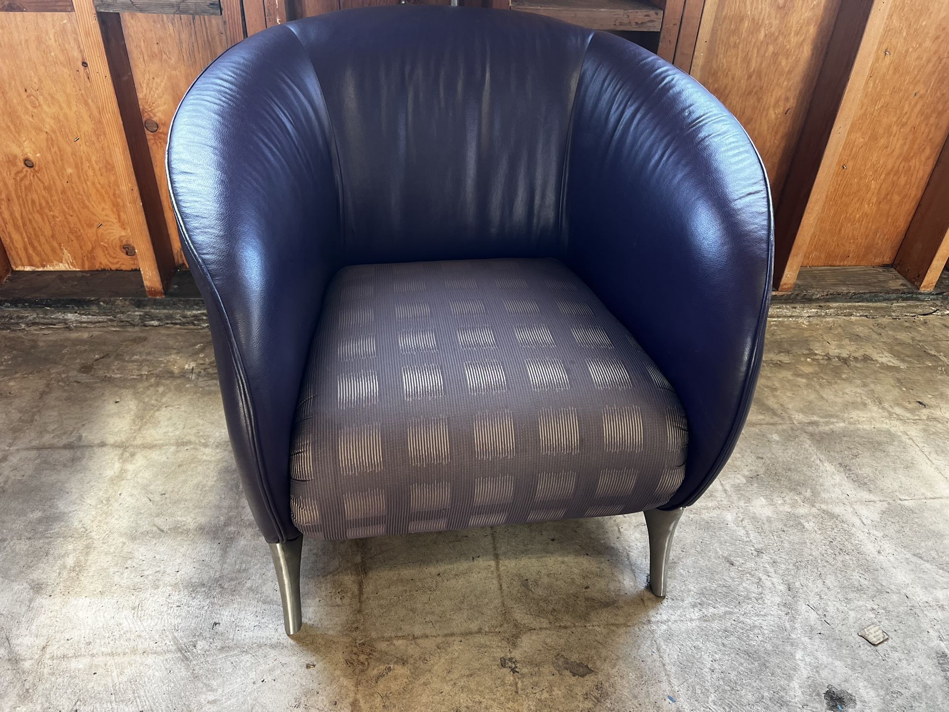 Purple Leather Chair.