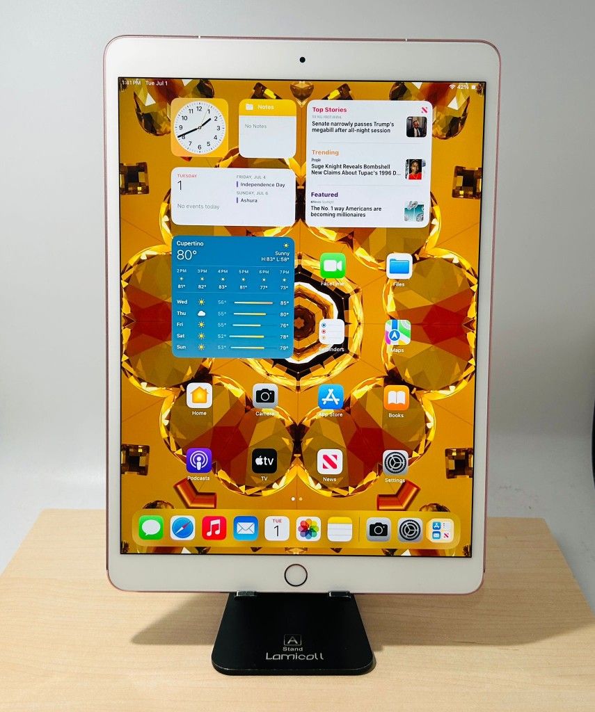 Apple iPad Pro 10.5” 64GB Cellular Unlocked Rose Gold Fully Functional ios 17