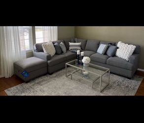 Glass coffee table