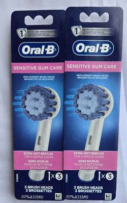 Oral-B Sensitive Gum Care Electric Brush Heads Refill, 2 packs Of  3 Count