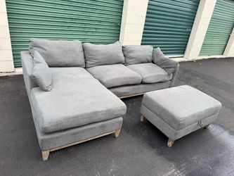 Grey recliner couch