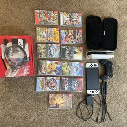 OLED Nintendo Switch Bundle- Practically All New 