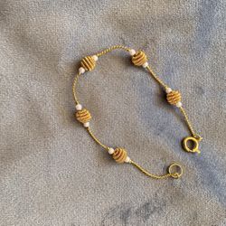 Bracelet Small Gold Plated And Pearl