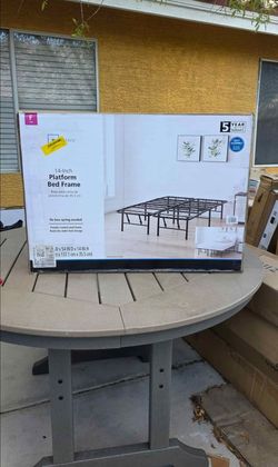 Mainstays Full Size 14 Inch Metal Platform Bed Frame No Box Spring Needed