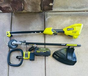 RYOBI 40V 15 in. Expand-It Attachment Capable String Trimmer with 4.0 Ah Battery + Charger New !