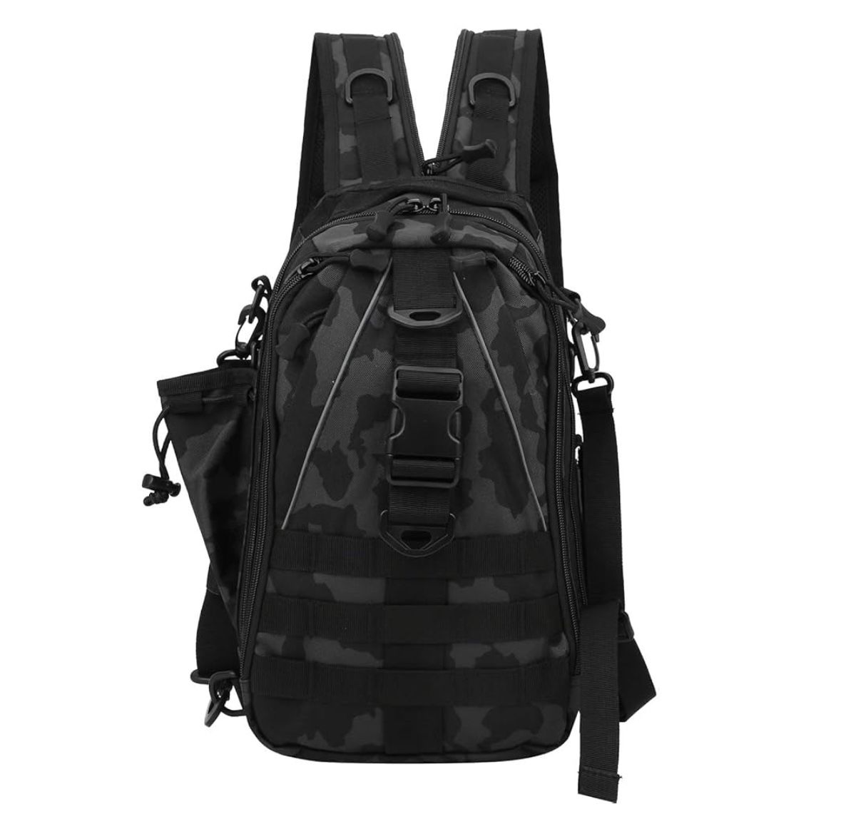 Fishing Backpack, Knapsack Shoulder Messenger Bag Fishing Mountaineering Outdoor Lure Bag Rod Holder Fishing Tackle Bag Store Fishing Gear for Fishing