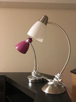 Purple or white lamp for $5 each