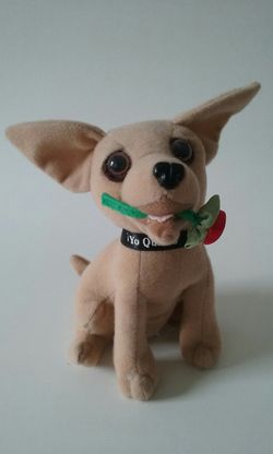 Cute Taco Bell Chihuahua Dog Stuffed Animal Toy with Rose