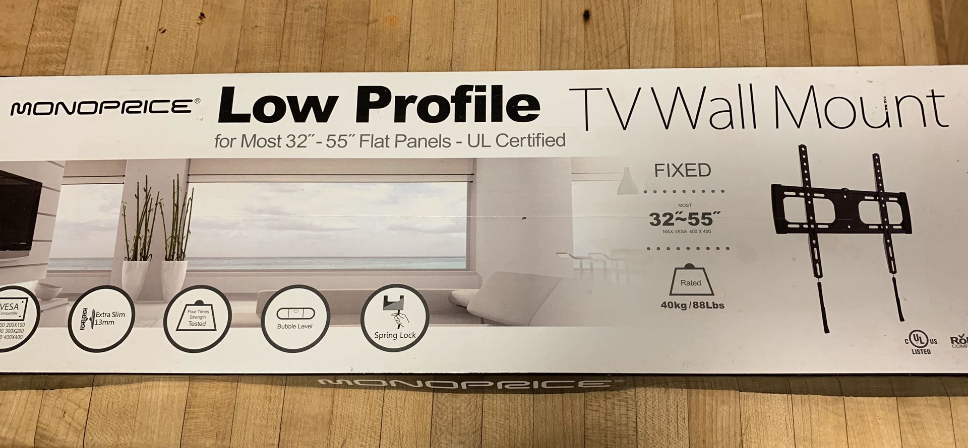 NEW Low profile TV flush mount. 32”-55”