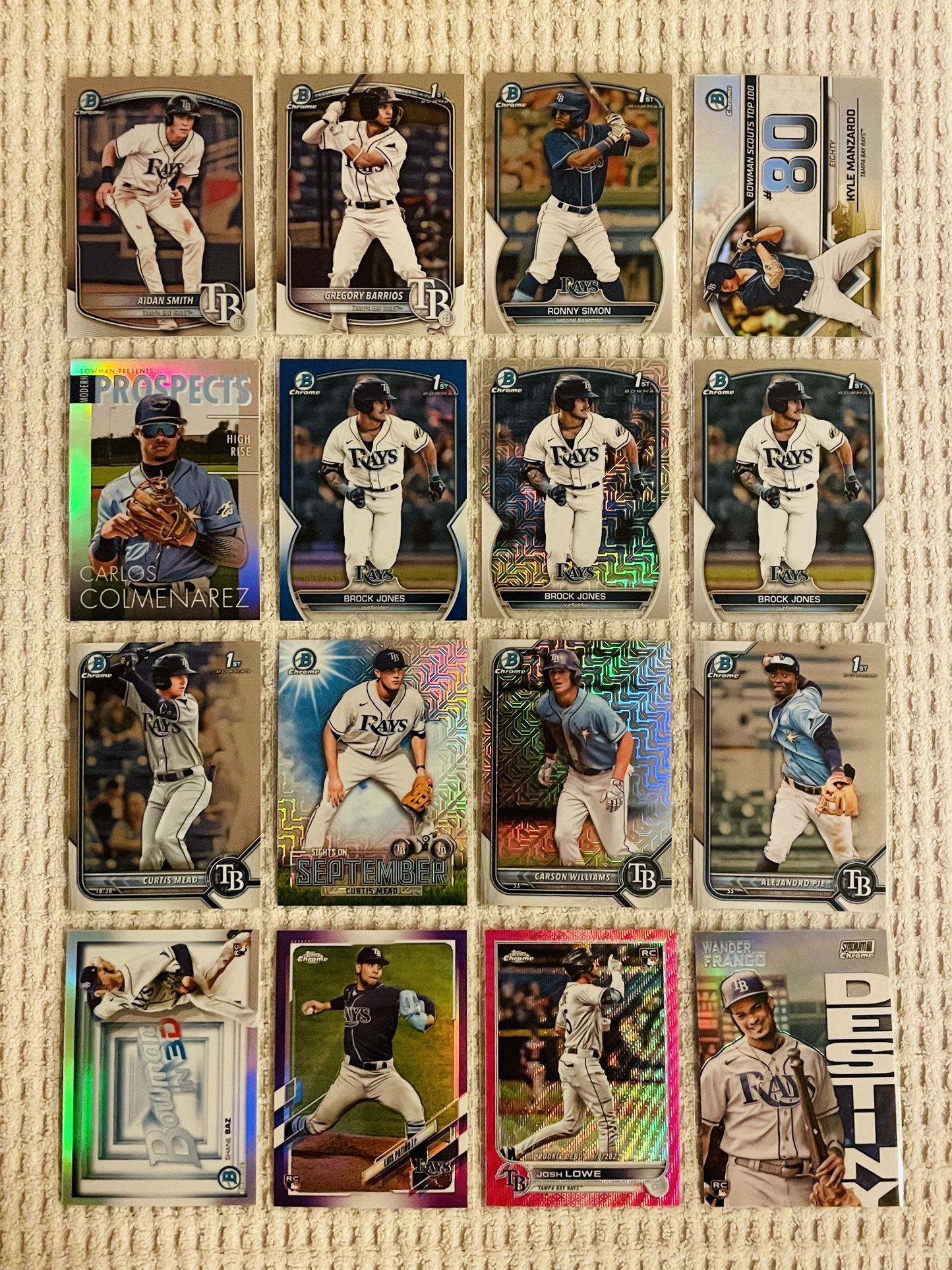 Tampa Bay Rays 32 Card Baseball Lot! Rookies, Prospects, Refractors, Prizms, Autographs, Short Prints, Variations & More!