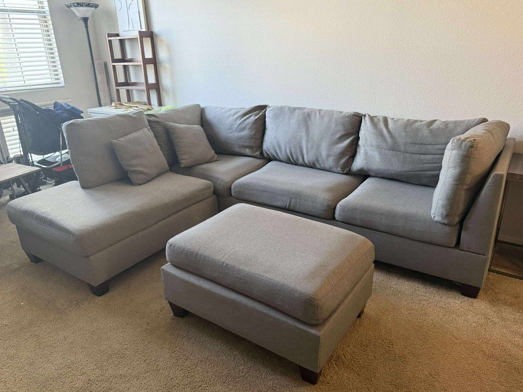 Modern Sectional Sofa Gray