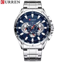 Nuevo reloj CURREN deportivo informal con cronógrafo para hombre