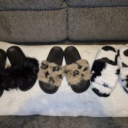 Fur Slides Brand New Size 7