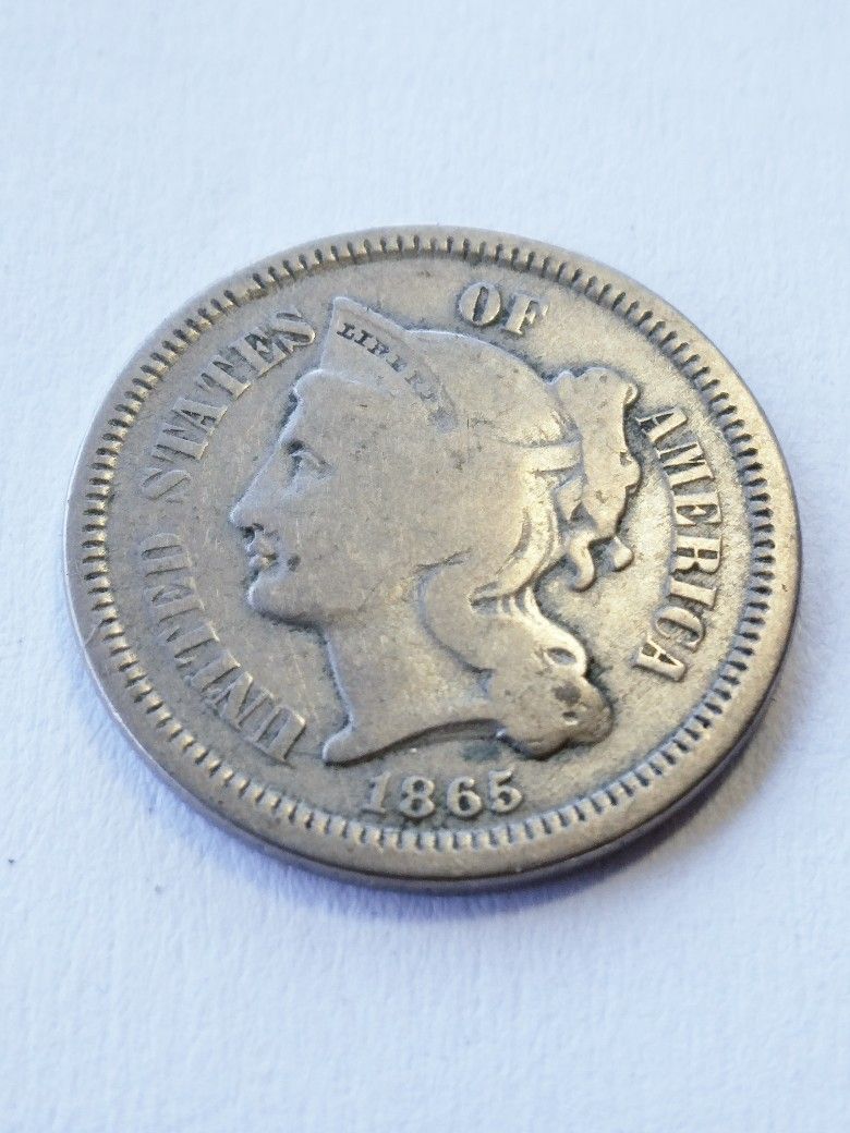 1865 3 Cent Piece "Good"