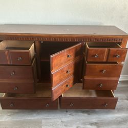 Solid Wood Dresser + Night Stand 