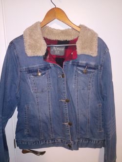 Natural Reflections Sherpa-Lined Denim Jacket XL