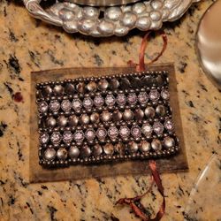 Beautiful Shiny Beaded Bracelet. Stretches On To Wrist. Like New. With Gift Bag.