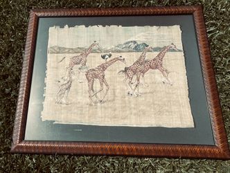 Professionally framed Serengeti W Giraffes