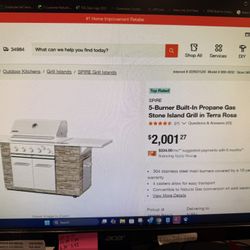 Spire  5Burner Stone Island BBQ GRILL 