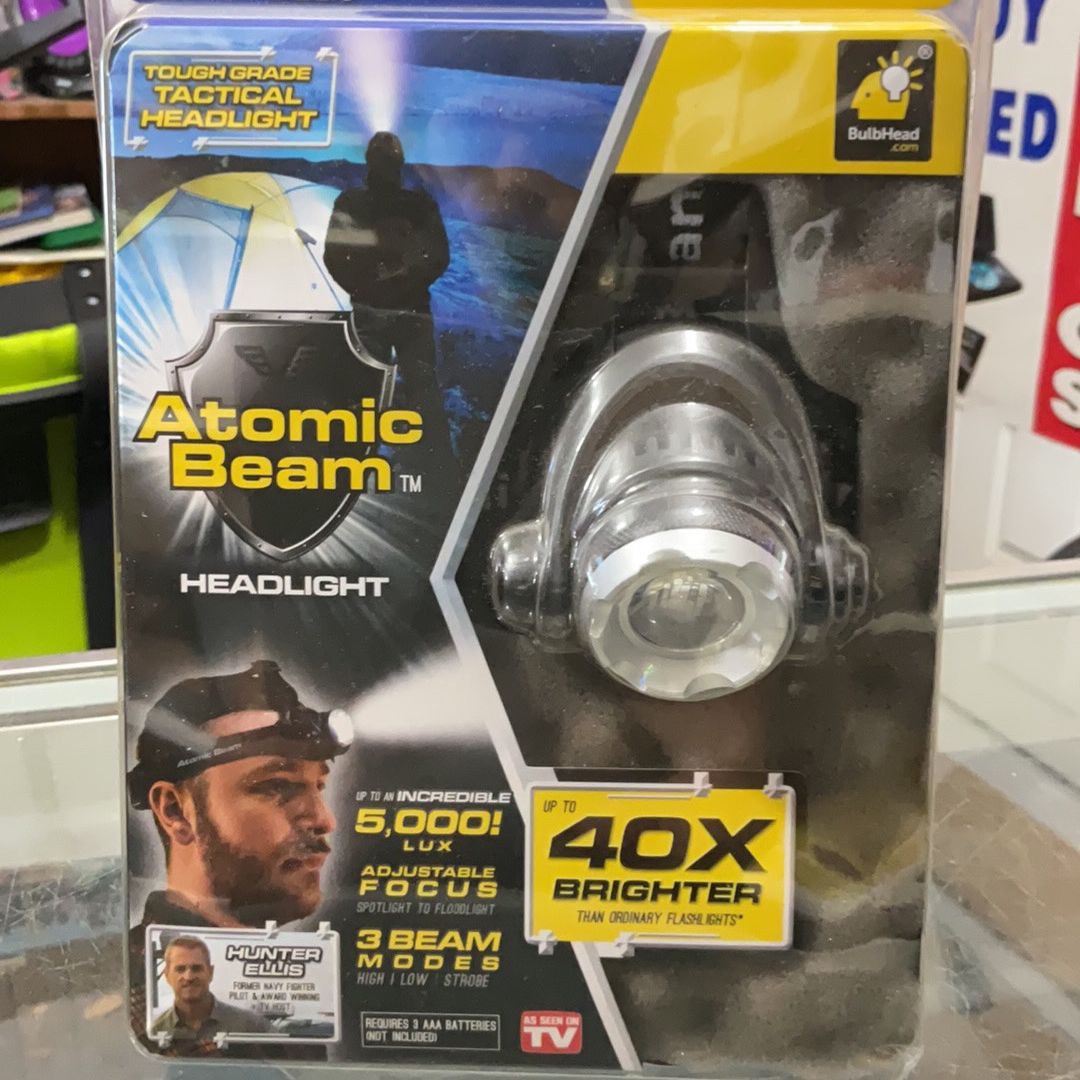 Atomic Beam Headlight by BulbHead, 5,000 Lux Hands-Free LED Headlamp, 3 Beam  Modes for Sale in Bloomfield, NJ - OfferUp