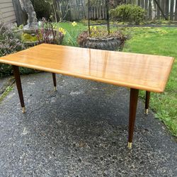 Mid Century Vintage Solid Wood Coffee Table 