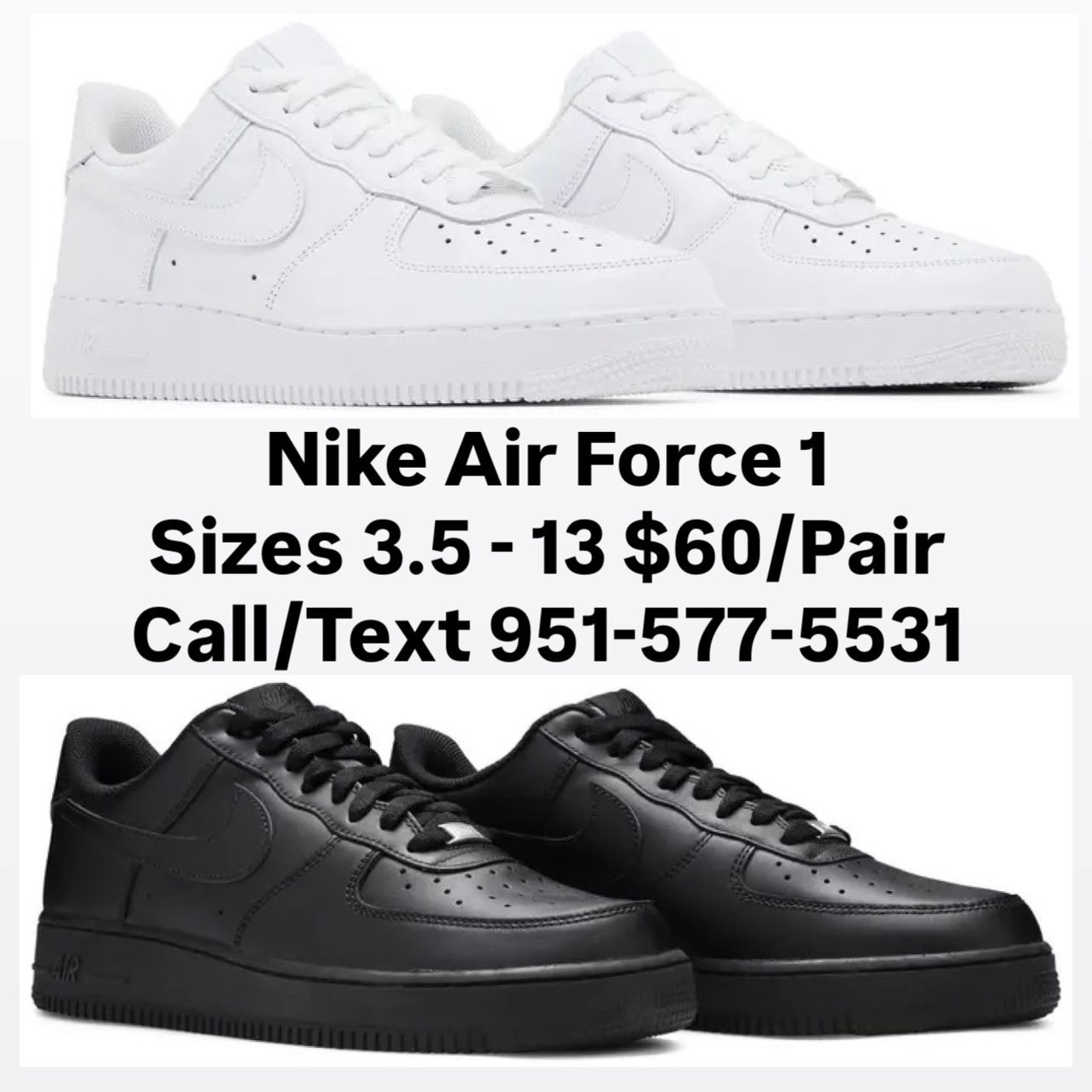 $60/Pair Nike Air Force 1