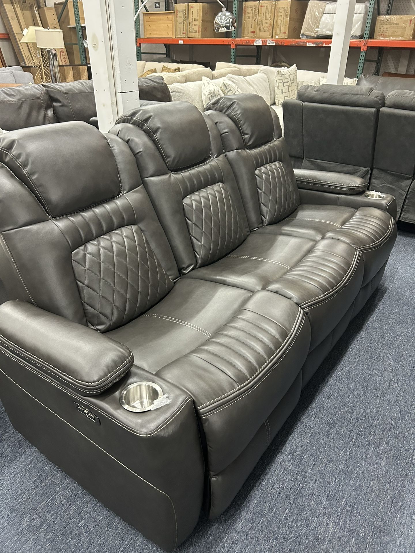 Modern Style Reclining Sofa Sets, No Credit Needed