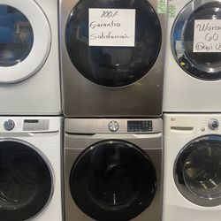 I USED WASHER AND DRYER FRONT LOAD GOLD 27” Inch Width Samsung 
