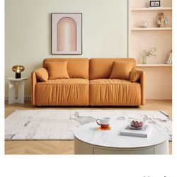 75.59” Sofa Couch, Modern Sofa Loveseat,Orange 