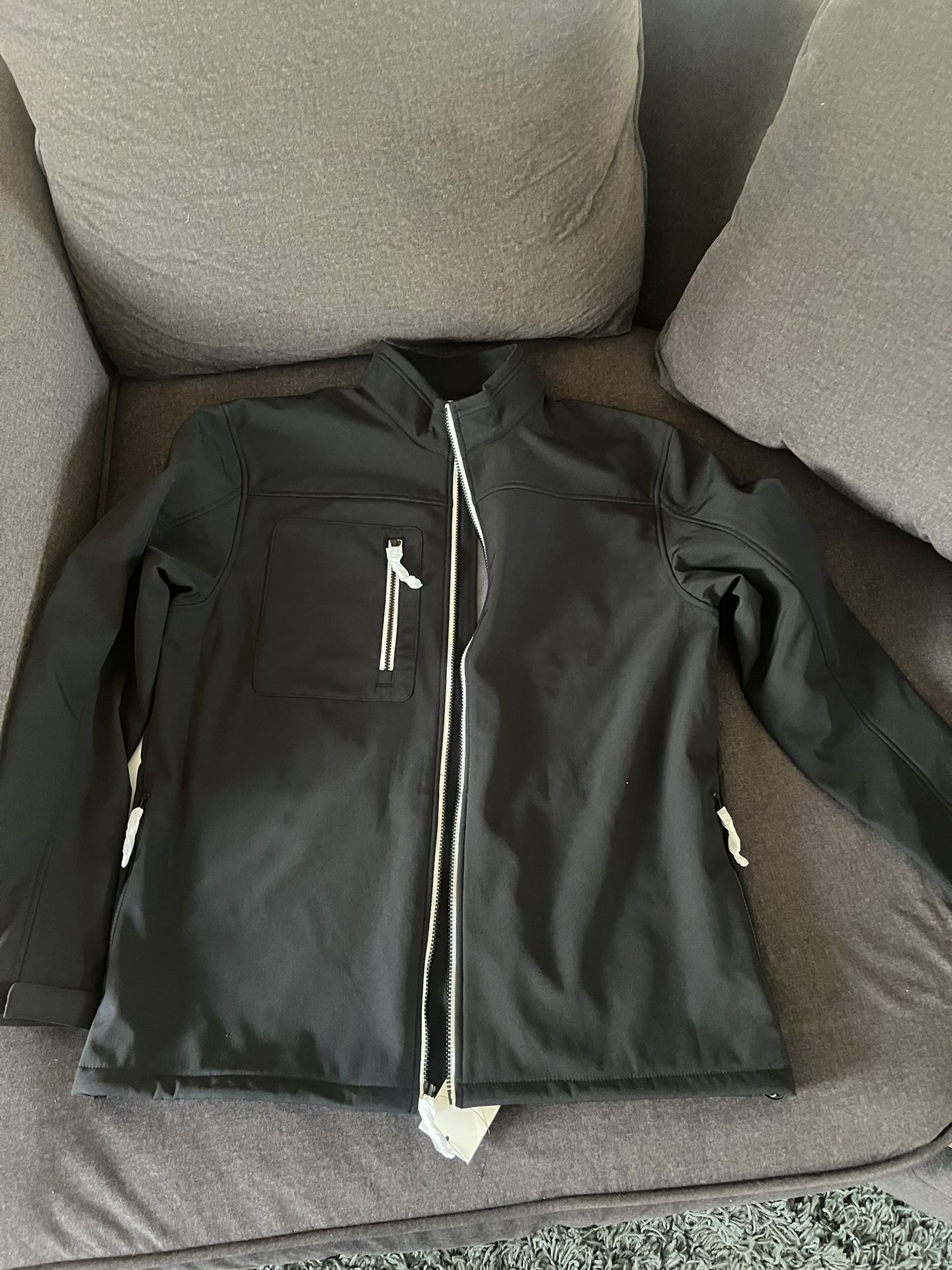 Black Sports Windbreaker