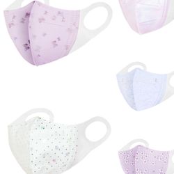 10pcs Women's Sunscreen Breathable Disposable Non-woven Cold 3D Lace Mesh Printing Mask