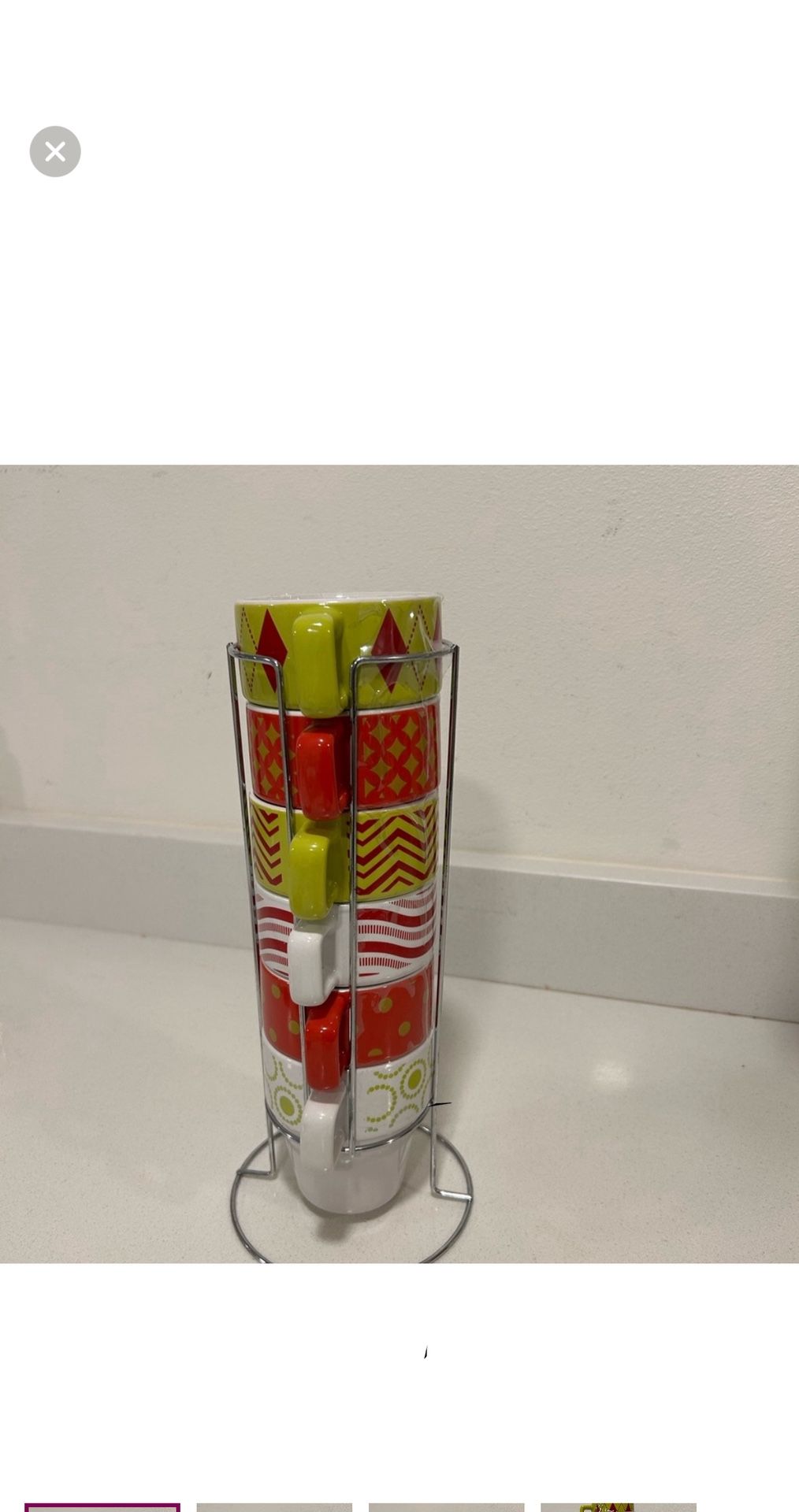 Home Dinings Mugs Red Green Stacking Mug