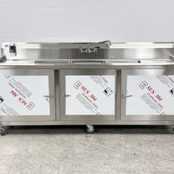 Portable sink 3 compartment 90 ins Hand wash Statio PO90-3