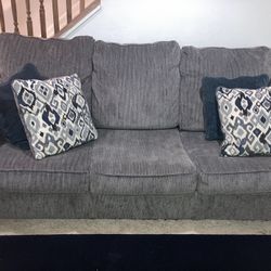 1 - Sofa, 1 - Love Seat, &  6 - Pillows!  