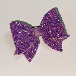 Purple Glitter Bow 