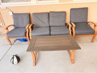 Patio table set aluminum