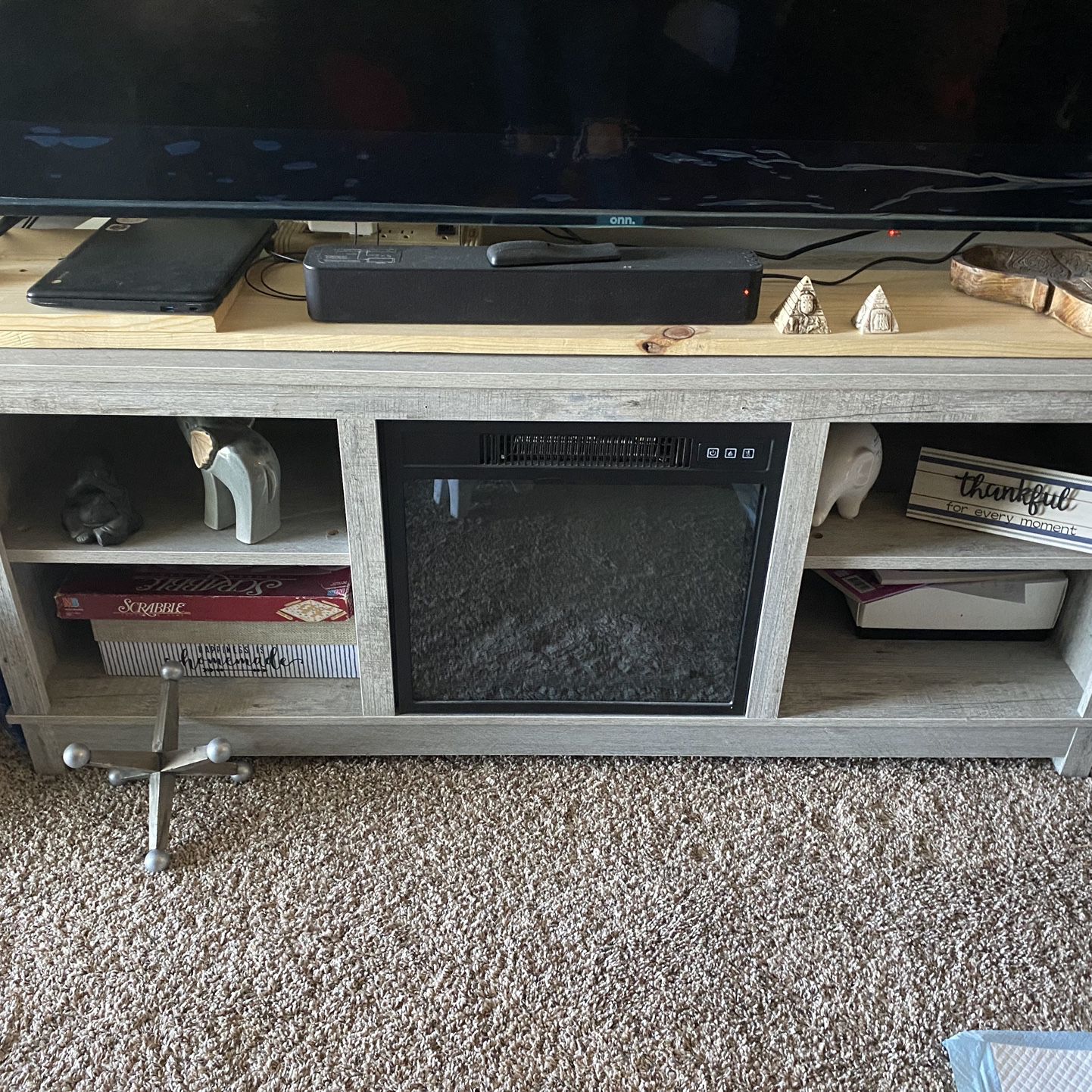 Gently Used Fireplace Tv Stand